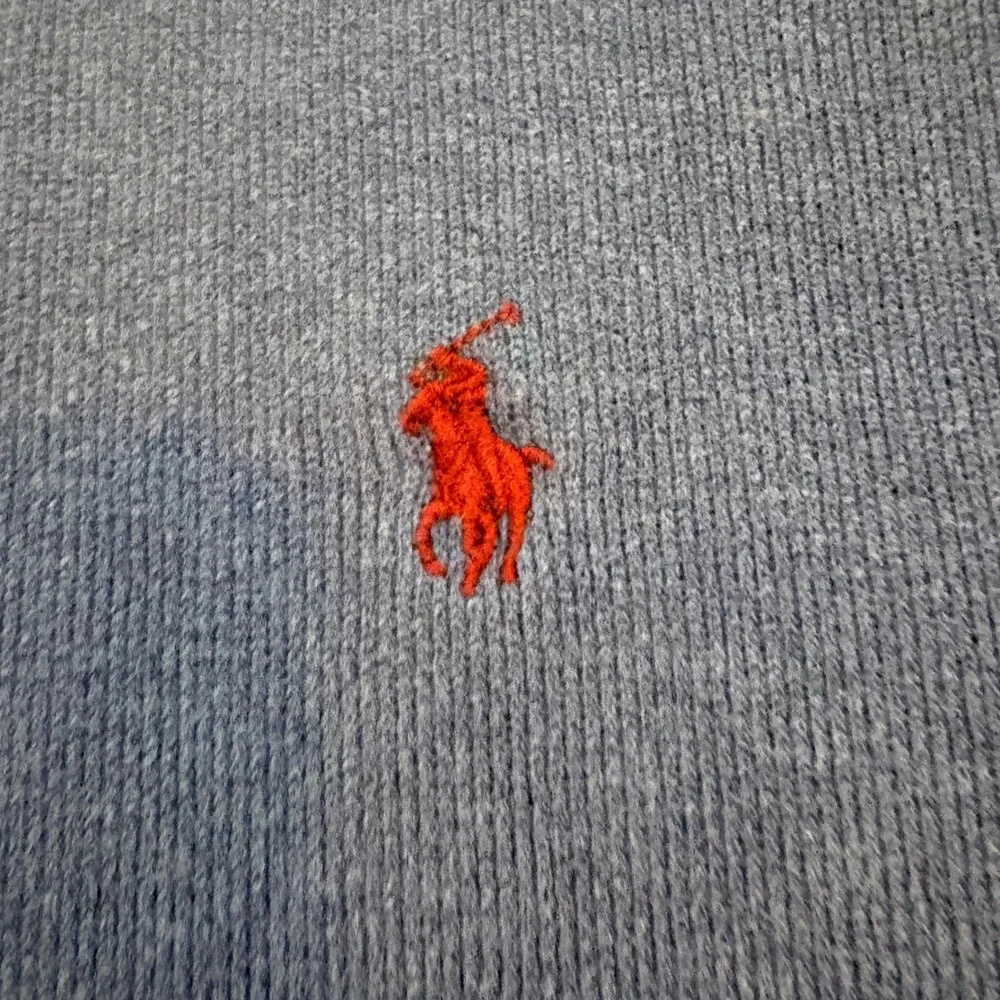 Polo Ralph Lauren Mens XL Blue 1/4‎ Zip Cotton Pullover Sweatery Red Pony Logo